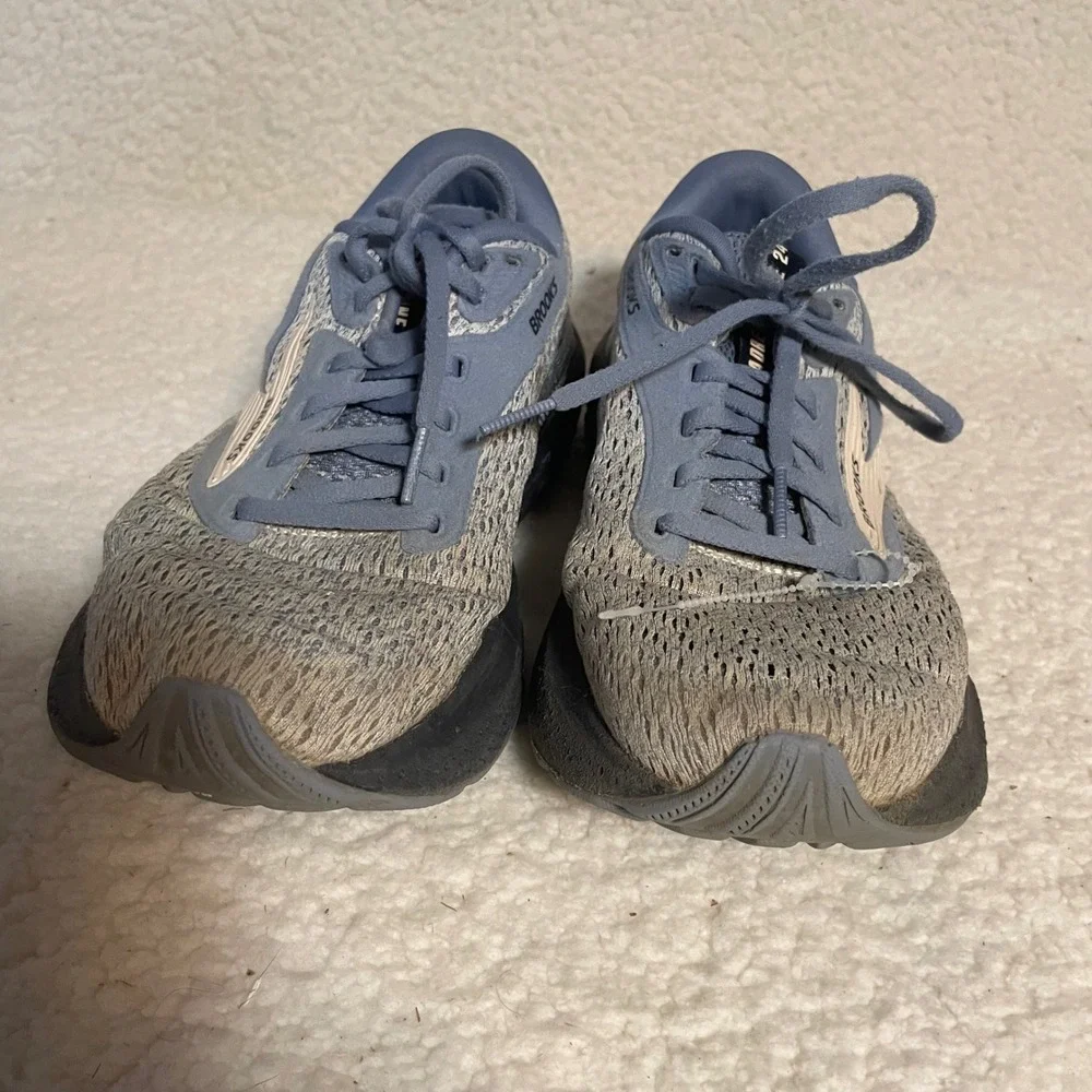 Brooks Adrenaline GTS 24 Womens Running Shoes Blue Grey 1204261B462 Size 8 paint - Picture 2 of 10